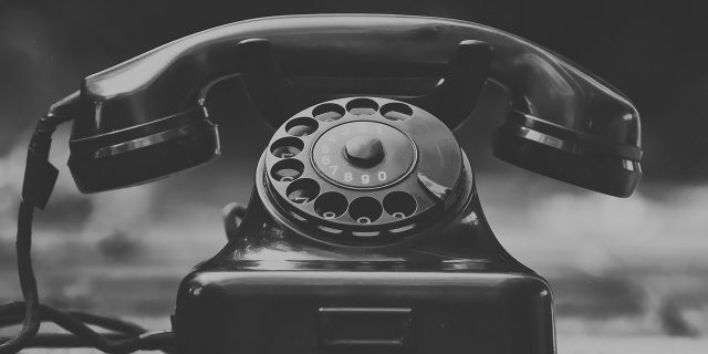 telephone, vintage, monochrome